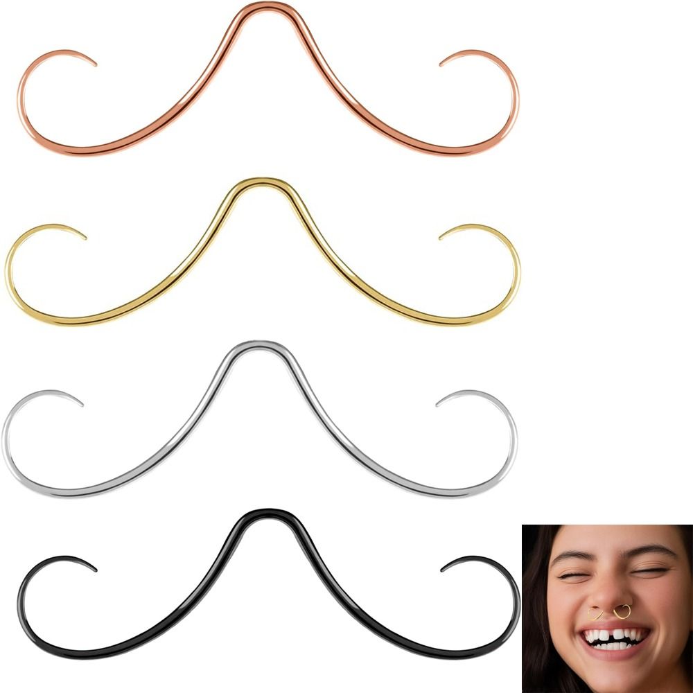 Piercing Jewelry Mustache Sept - Body Jewelry Nose Ring avaliação e preço