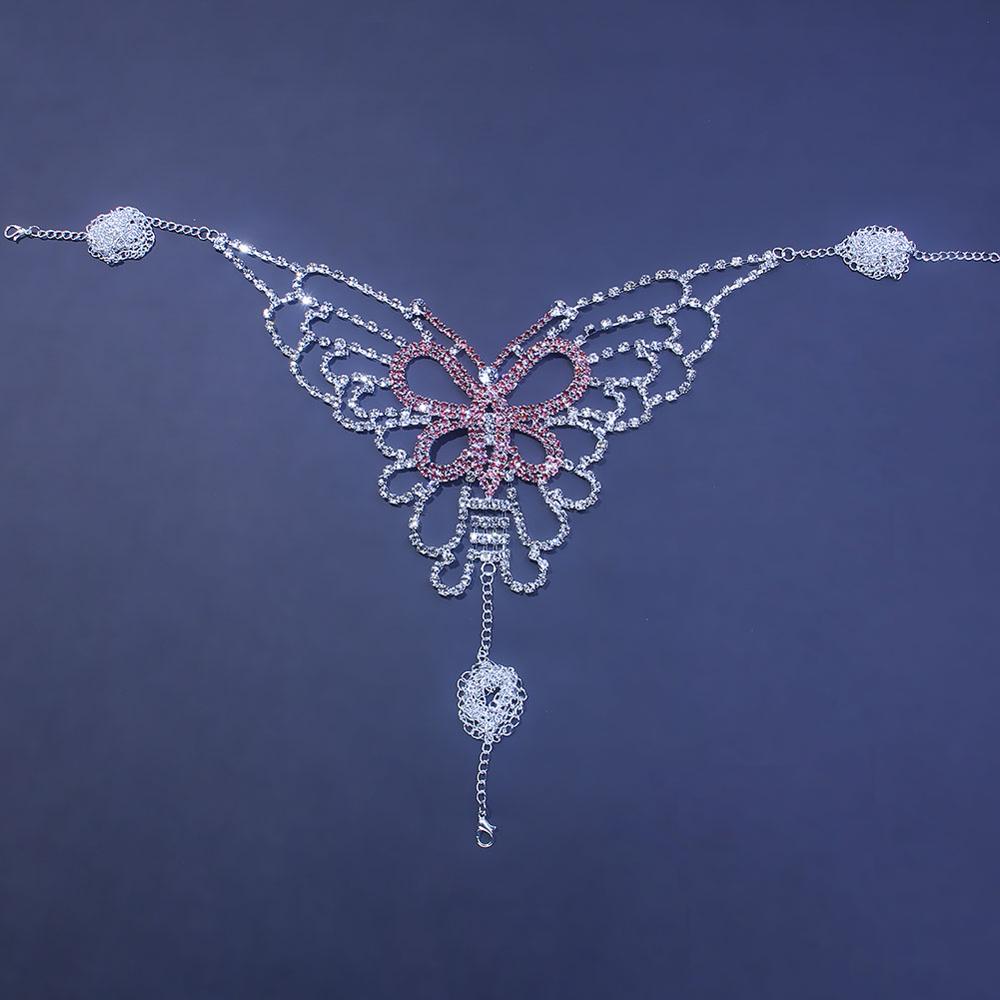 Sexy Butterfly Rhinestone Chai - Body Jewelry Bra avaliação e preço