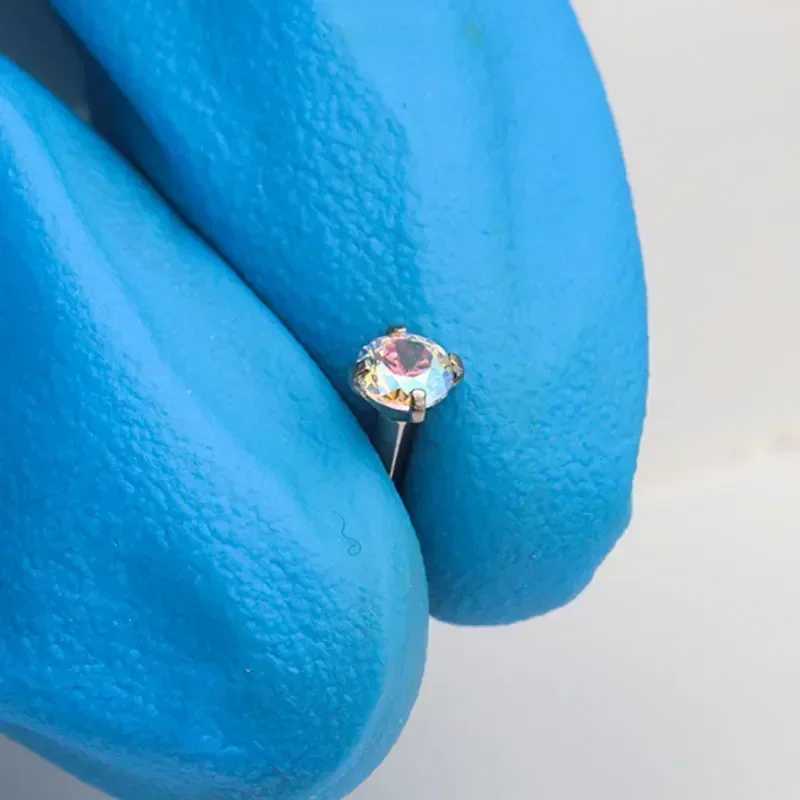 1Pcs G23 Titanium Piercing CZ  - Zoor Body Jewelry avaliação e preço