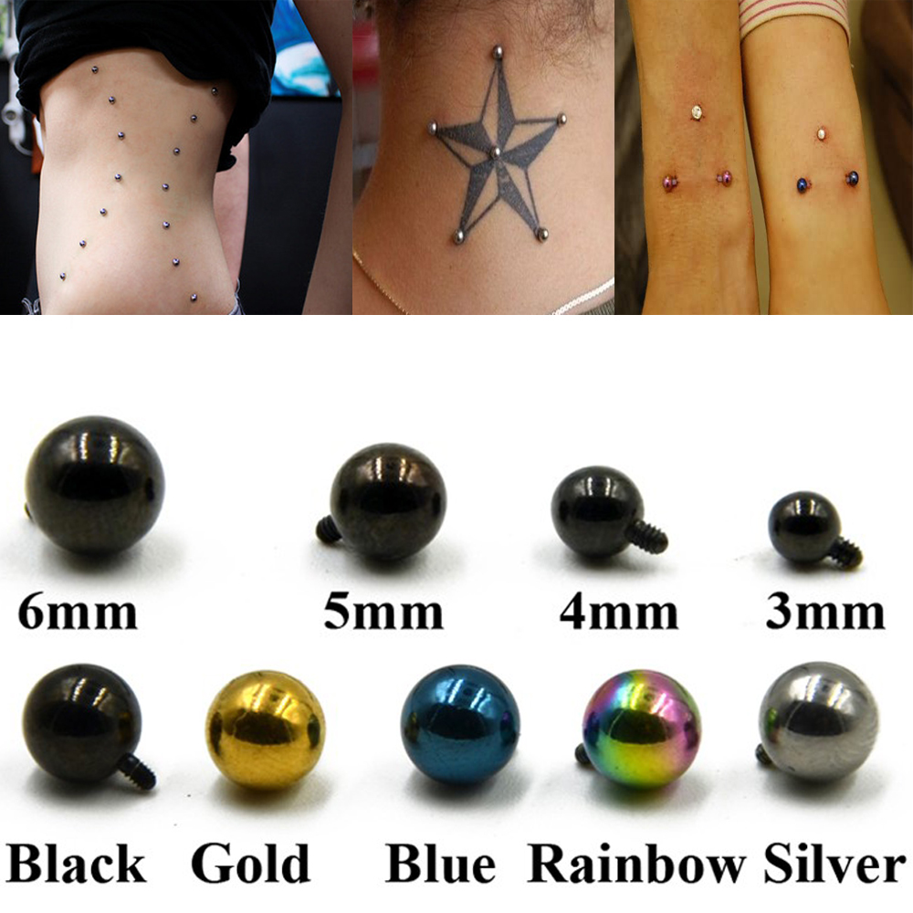 1pcs Surgical Steel Micro Derm - Body Jewelry Dermal avaliação e preço