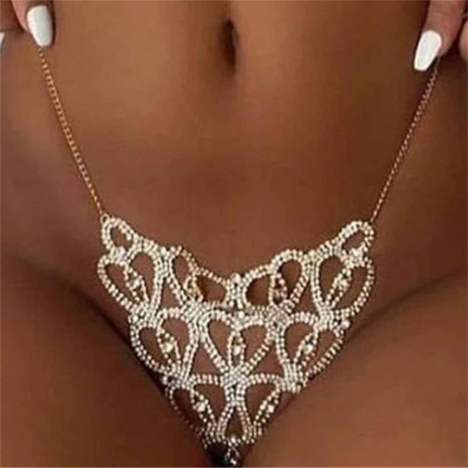 Sexy Body Chain Heart-shaped T - Body Jewelry Luxury avaliação e preço
