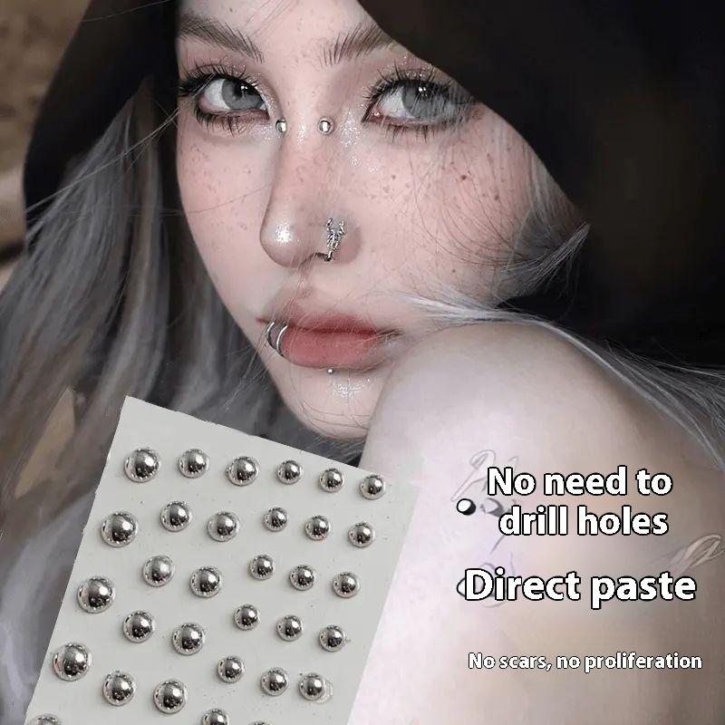 321pcs Non Piercing Lip Studs  - Body Jewelry Nose Ring avaliação e preço