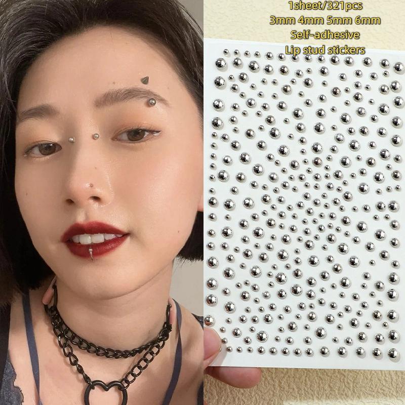 321pcs Non Piercing Lip Studs  - Body Jewelry Nose Ring avaliação e preço