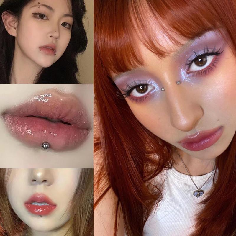 321pcs Non Piercing Lip Studs  - Body Jewelry Nose Ring avaliação e preço