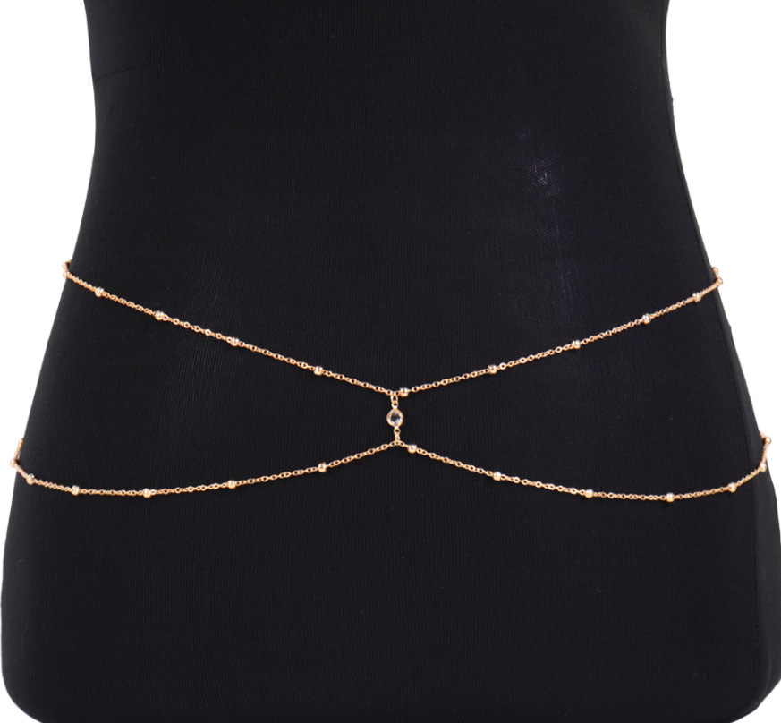 Clear Rhinestone Beaded Belly  - Body Jewelry Online avaliação e preço