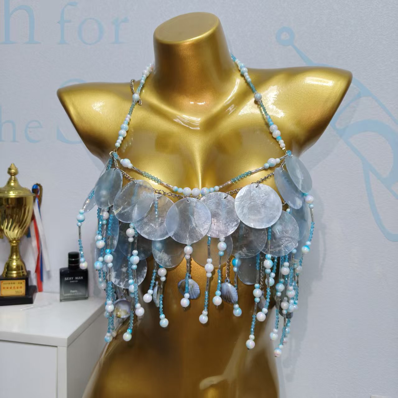 Handmade Sparkly Mermaid Top C - Body Jewelry Bra avaliação e preço