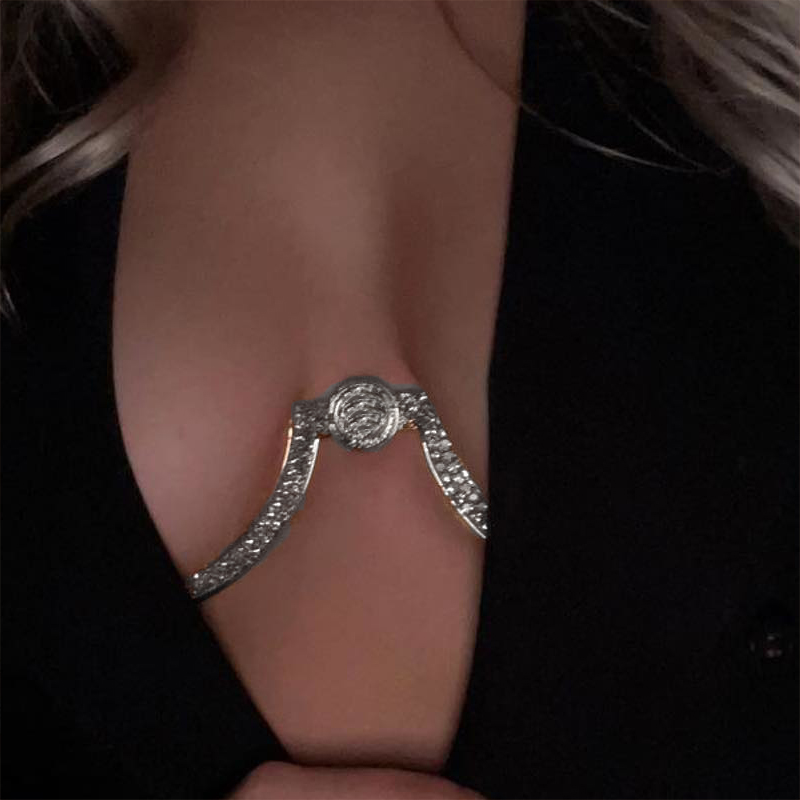 Stonefans Zircon Butterfly Tas - Body Jewelry Bra avaliação e preço