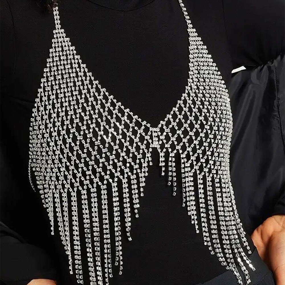 CUIER Hot Sale Full Rhinestone - Body Jewelry Bra avaliação e preço