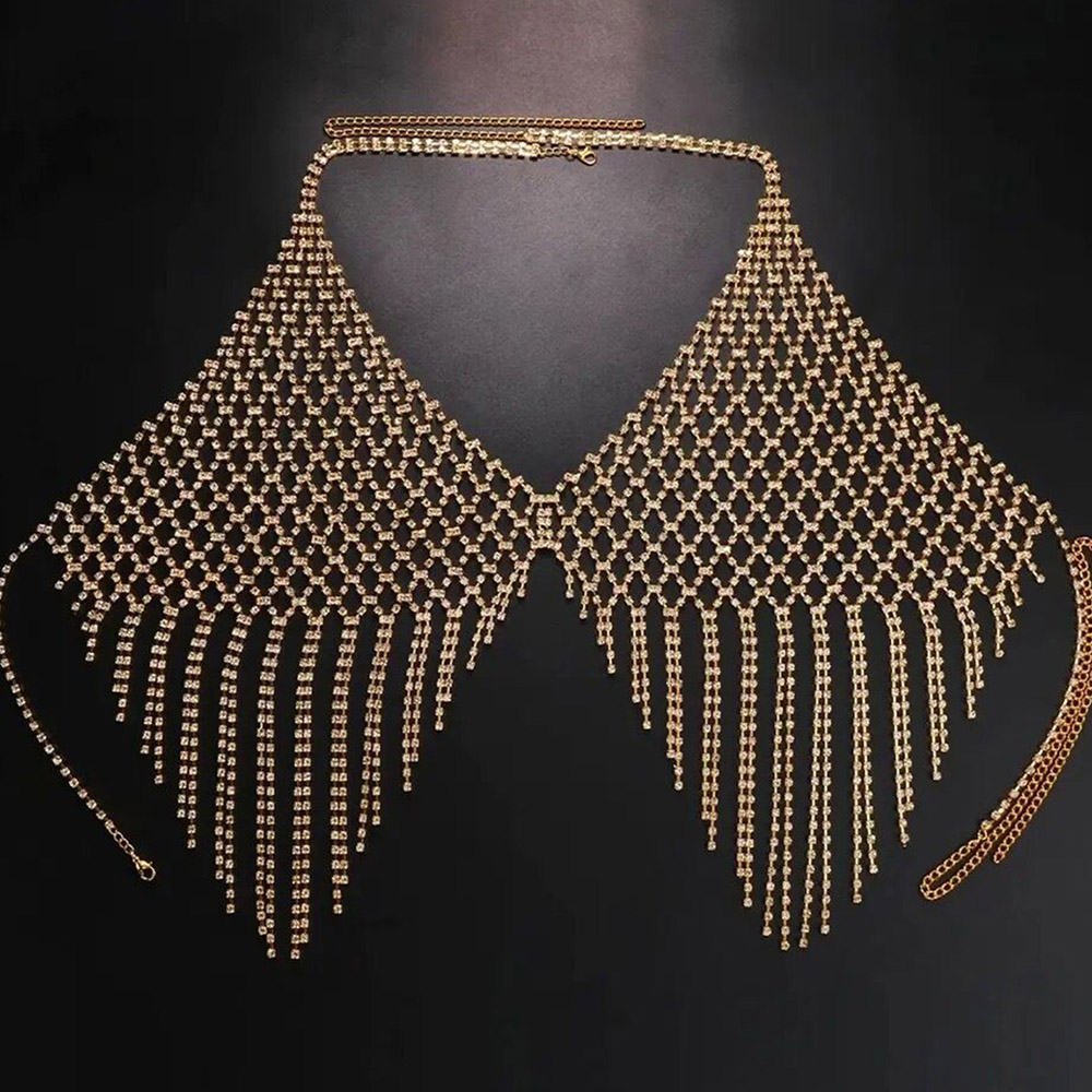 CUIER Hot Sale Full Rhinestone - Body Jewelry Bra avaliação e preço