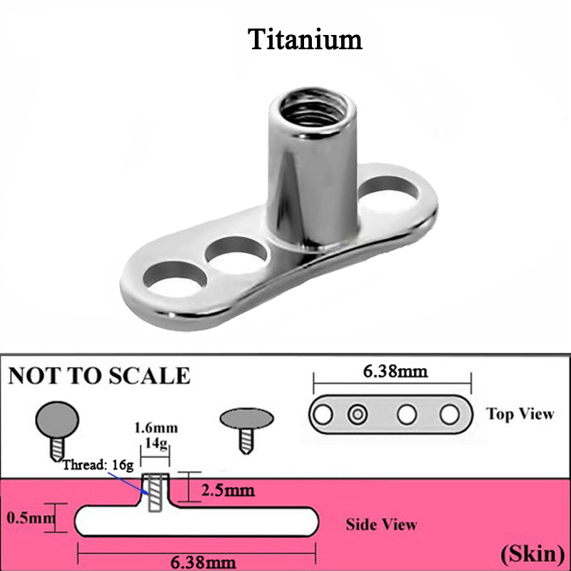 1Peice G23 Titanium Dermal Anc - Body Jewelry Dermal avaliação e preço