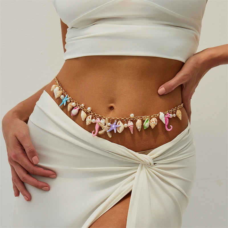 Boho Starfish Shell Pendant Wa - Body Jewelry Online avaliação e preço