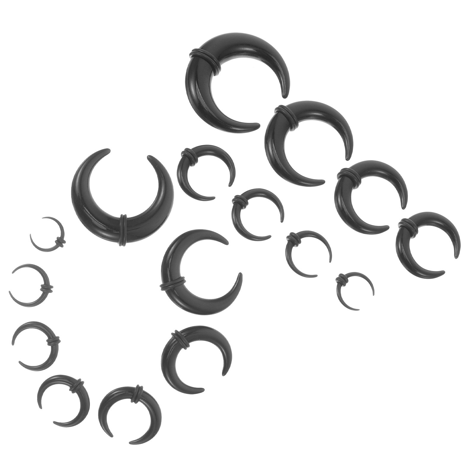 16Pcs Black C Shape Septum Rin - Body Jewelry For Sensitive Skin avaliação e preço