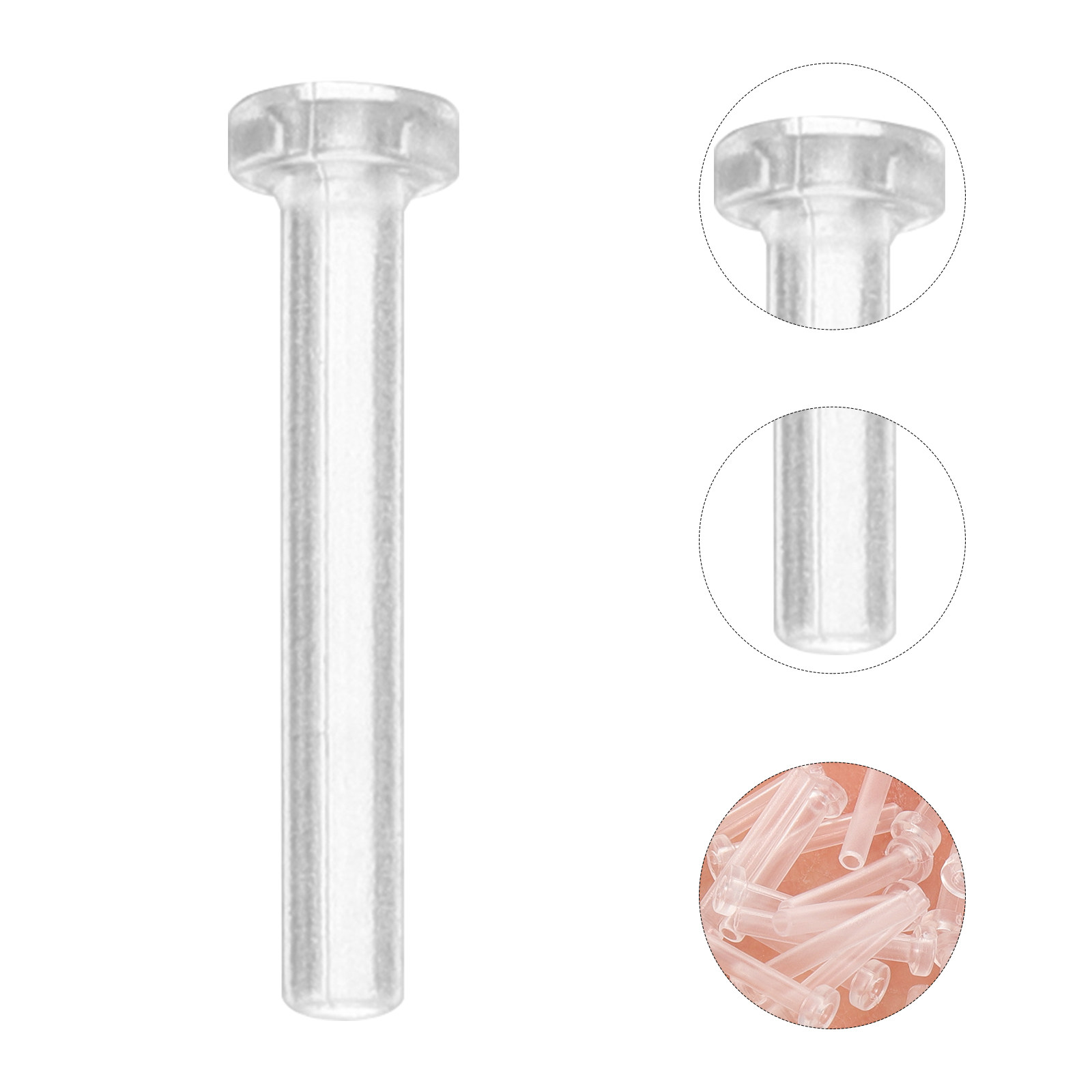 50Pcs Earring Pin Sleeves High - Body Jewelry For Sensitive Skin avaliação e preço