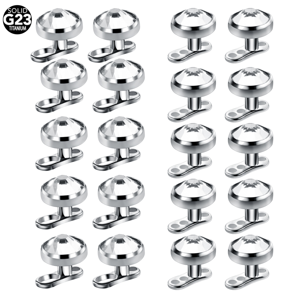 10pcs/lot Titanium Micro Derma - Body Jewelry Dermal avaliação e preço