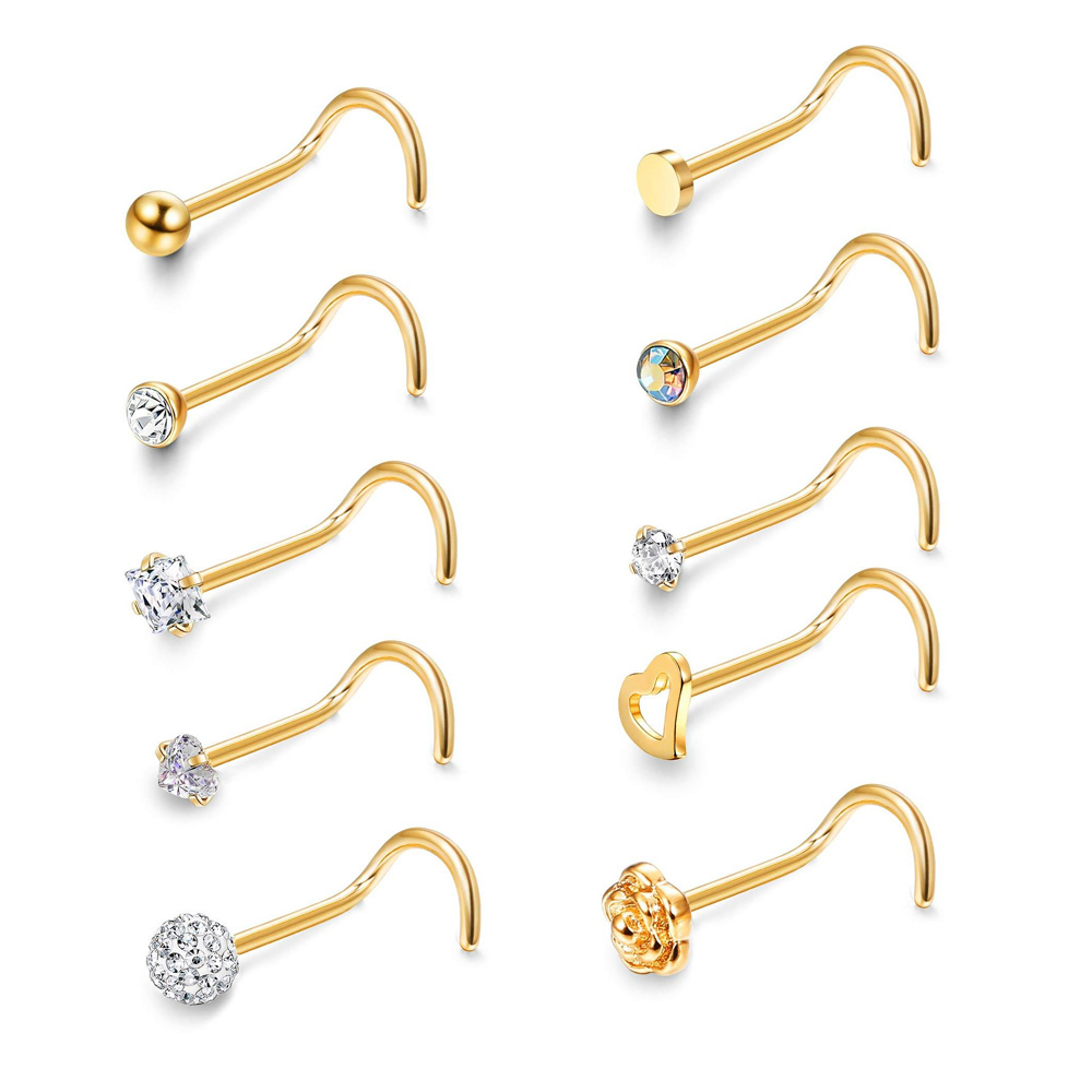 FASACCO 1Pc Stainless Steel Sc - Body Jewelry For Sensitive Skin avaliação e preço