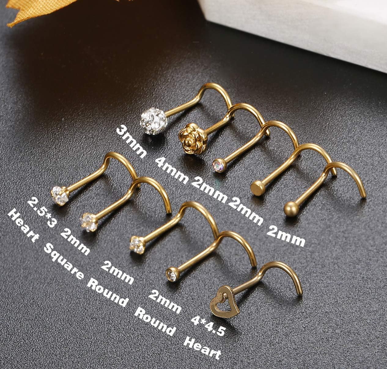 FASACCO 1Pc Stainless Steel Sc - Body Jewelry For Sensitive Skin avaliação e preço