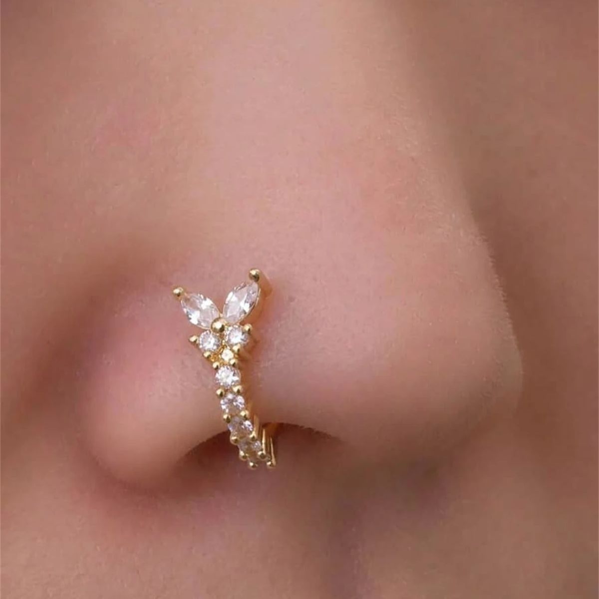 1PC Y - Shape Design No Pierci - Body Jewelry Nose Ring avaliação e preço