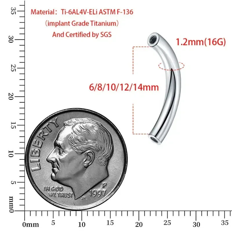 10 Pcs/Lot ASTM F136 Titanium  - Zoor Body Jewelry avaliação e preço