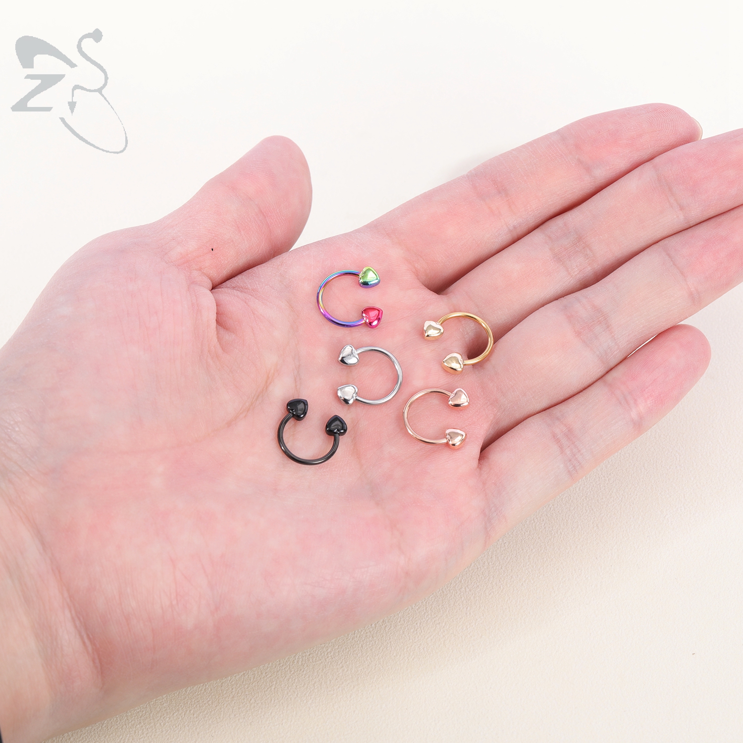 ZS 1PC 16G Star Heart Septum R - Zoor Body Jewelry avaliação e preço
