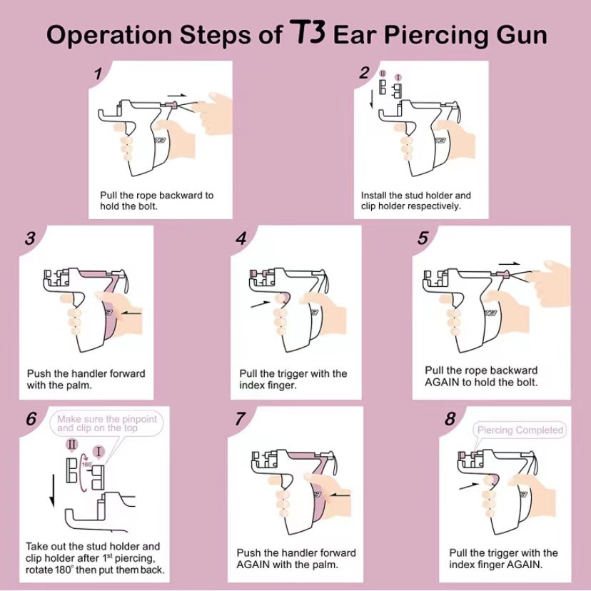 T3 Ear Piercing Gun Kit Asepti - Body Jewelry Store avaliação e preço