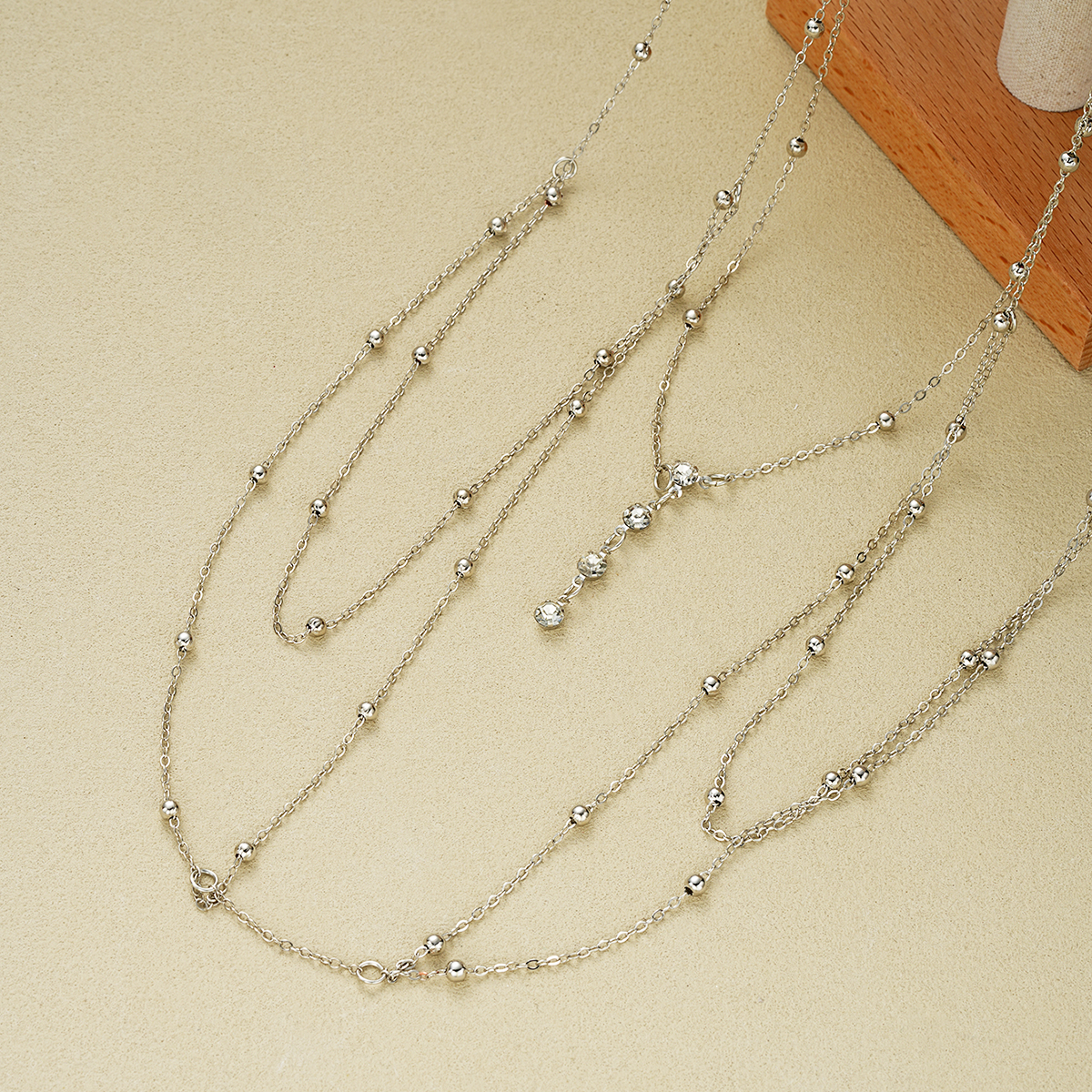 Vintage Silver Color Beaded Cr - Body Jewelry Chest avaliação e preço