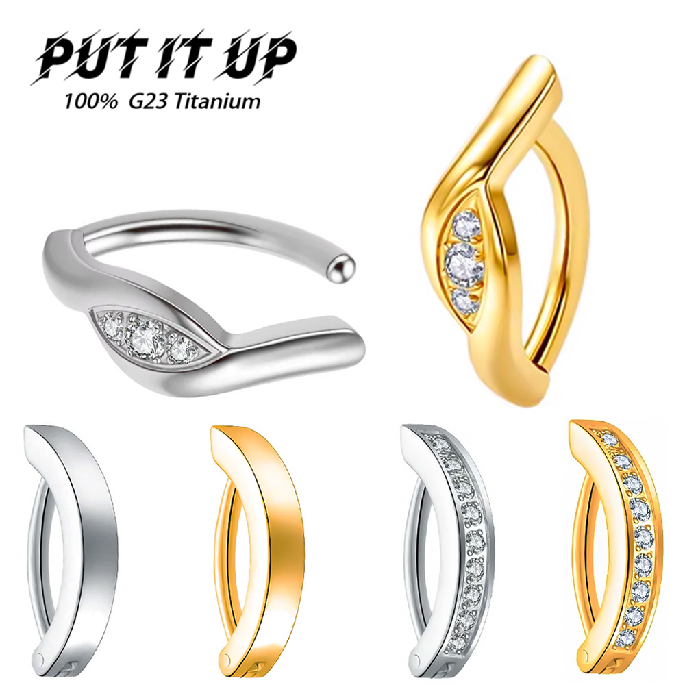 ASTM F136 Titanium 14G Hinged  - Body Jewelry For Sensitive Skin avaliação e preço