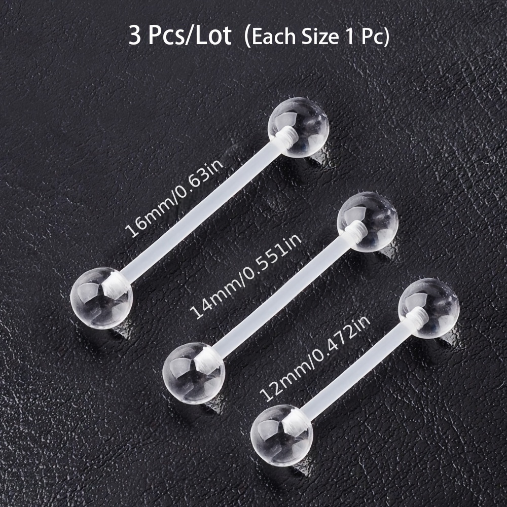 3pcs/Set (Each Size 1pc) Soft  - Body Jewelry Store avaliação e preço