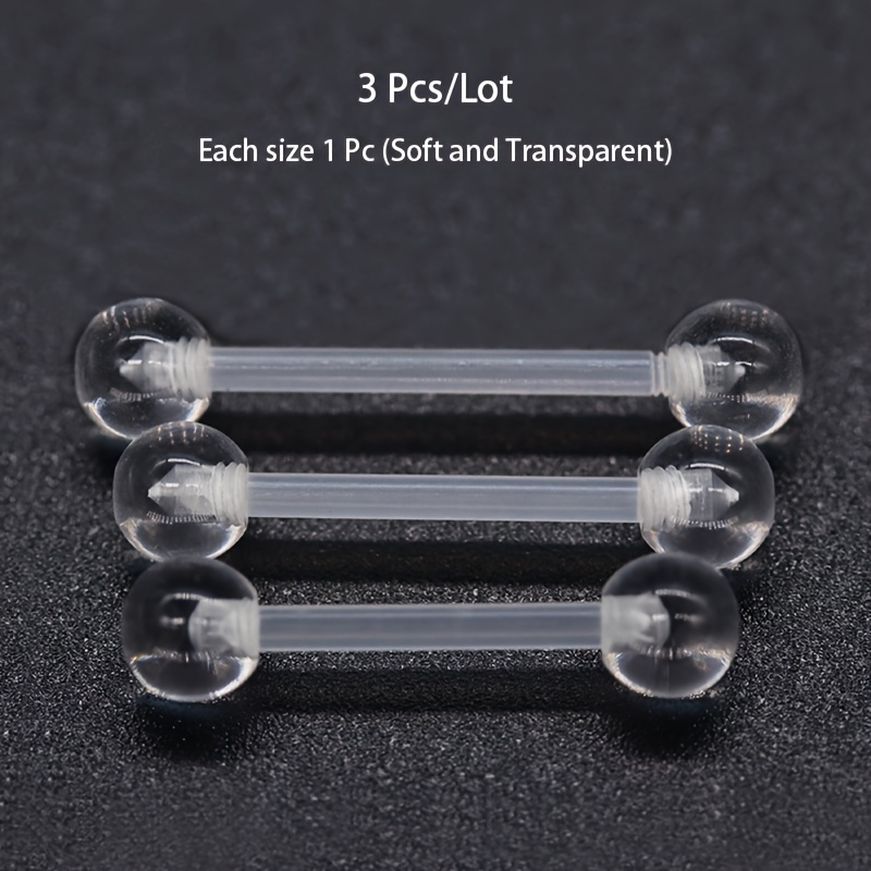 3pcs/Set (Each Size 1pc) Soft  - Body Jewelry Store avaliação e preço