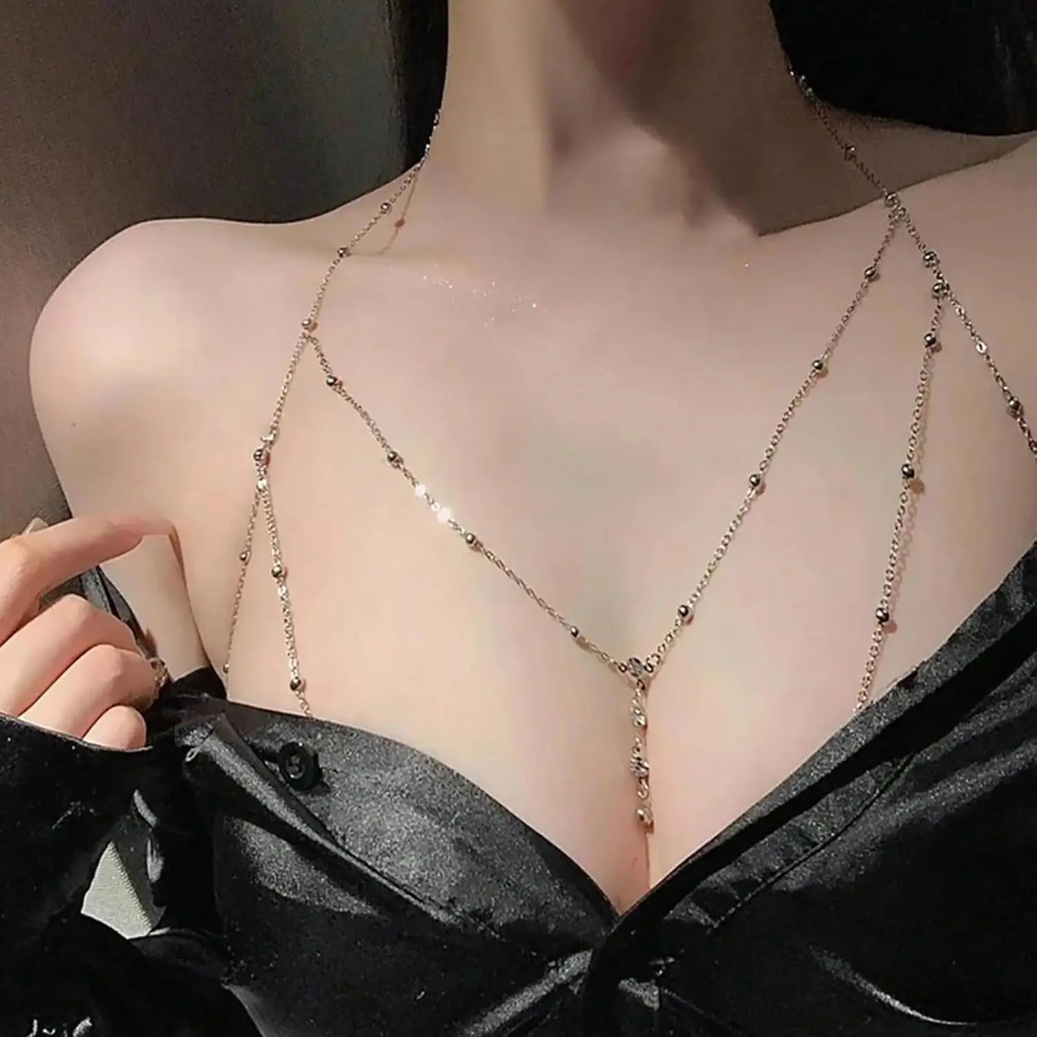 Women's sexy multi-layer neckl - Body Jewelry Chest avaliação e preço
