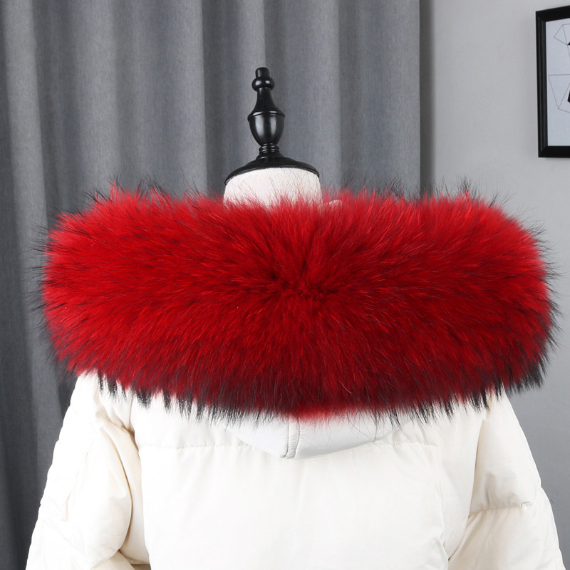 100% Real Fur Collar Coat Wint - Body Jewelry Luxury avaliação e preço
