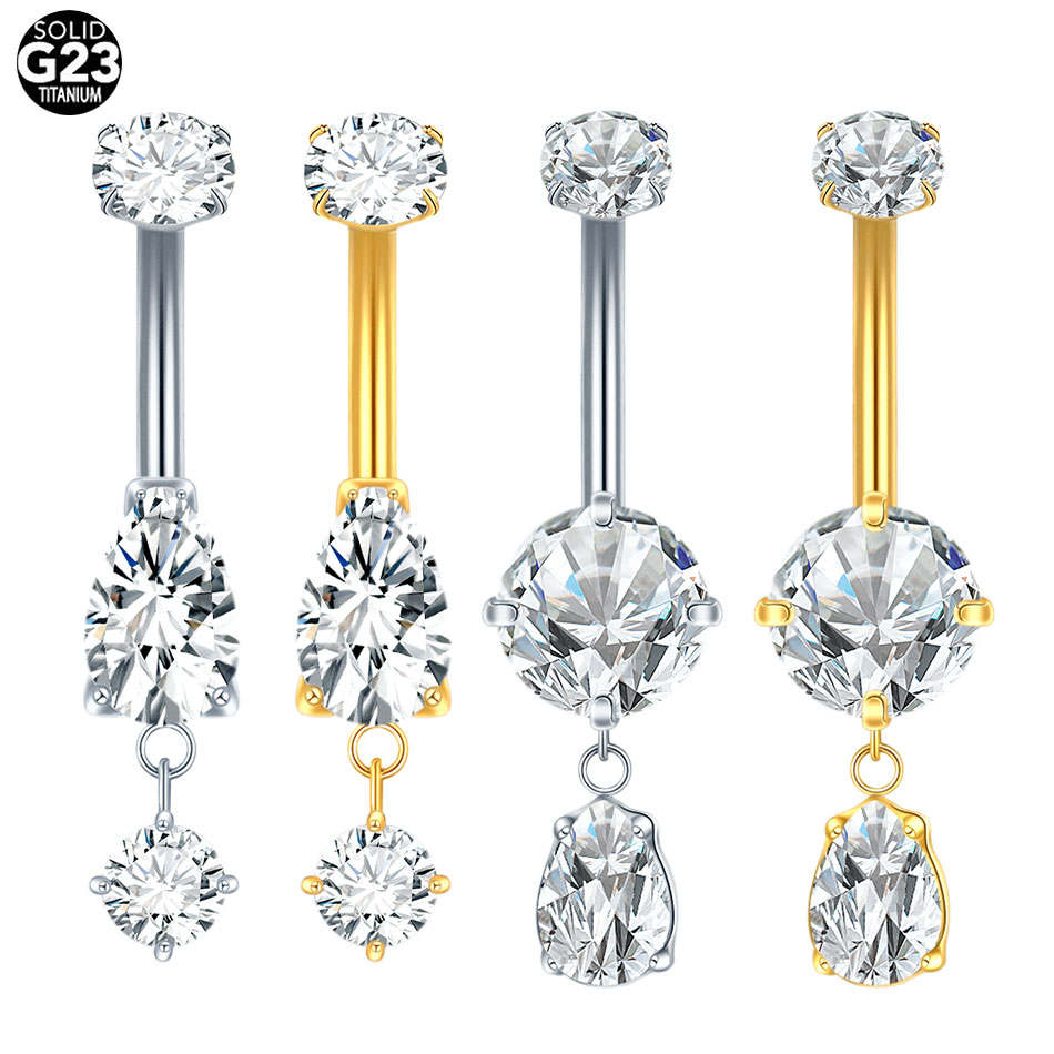1/5PCS Titanium Crystal Zircon - Zoor Body Jewelry avaliação e preço