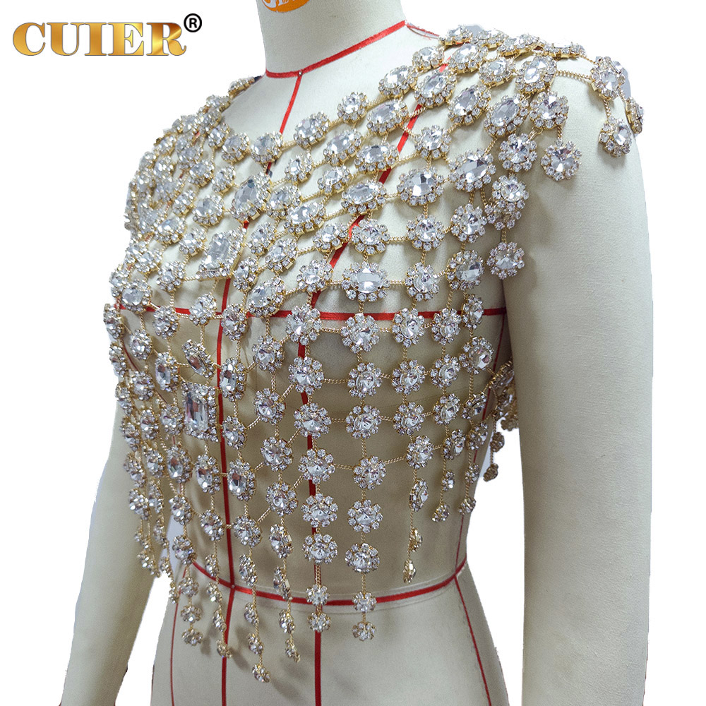 CUIER Women's Gold Rhinestone  - Body Jewelry Luxury avaliação e preço
