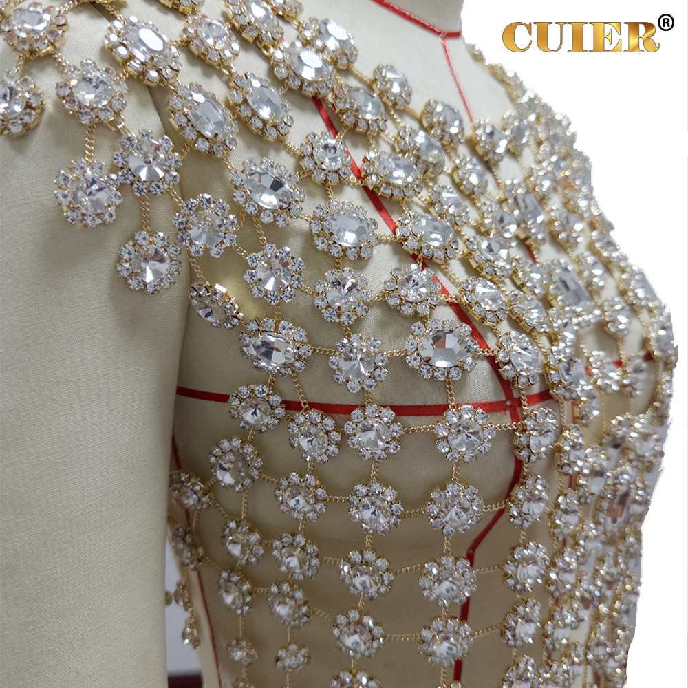 CUIER Women's Gold Rhinestone  - Body Jewelry Luxury avaliação e preço