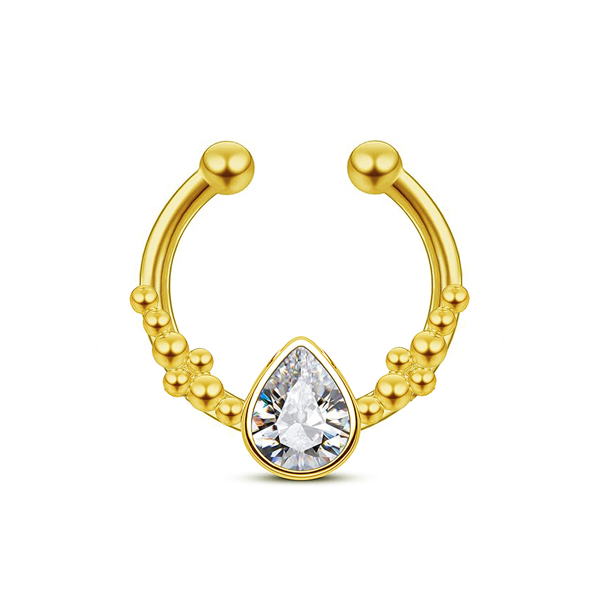 Stainless Steel Horseshoe Wate - Body Jewelry Nose Ring avaliação e preço