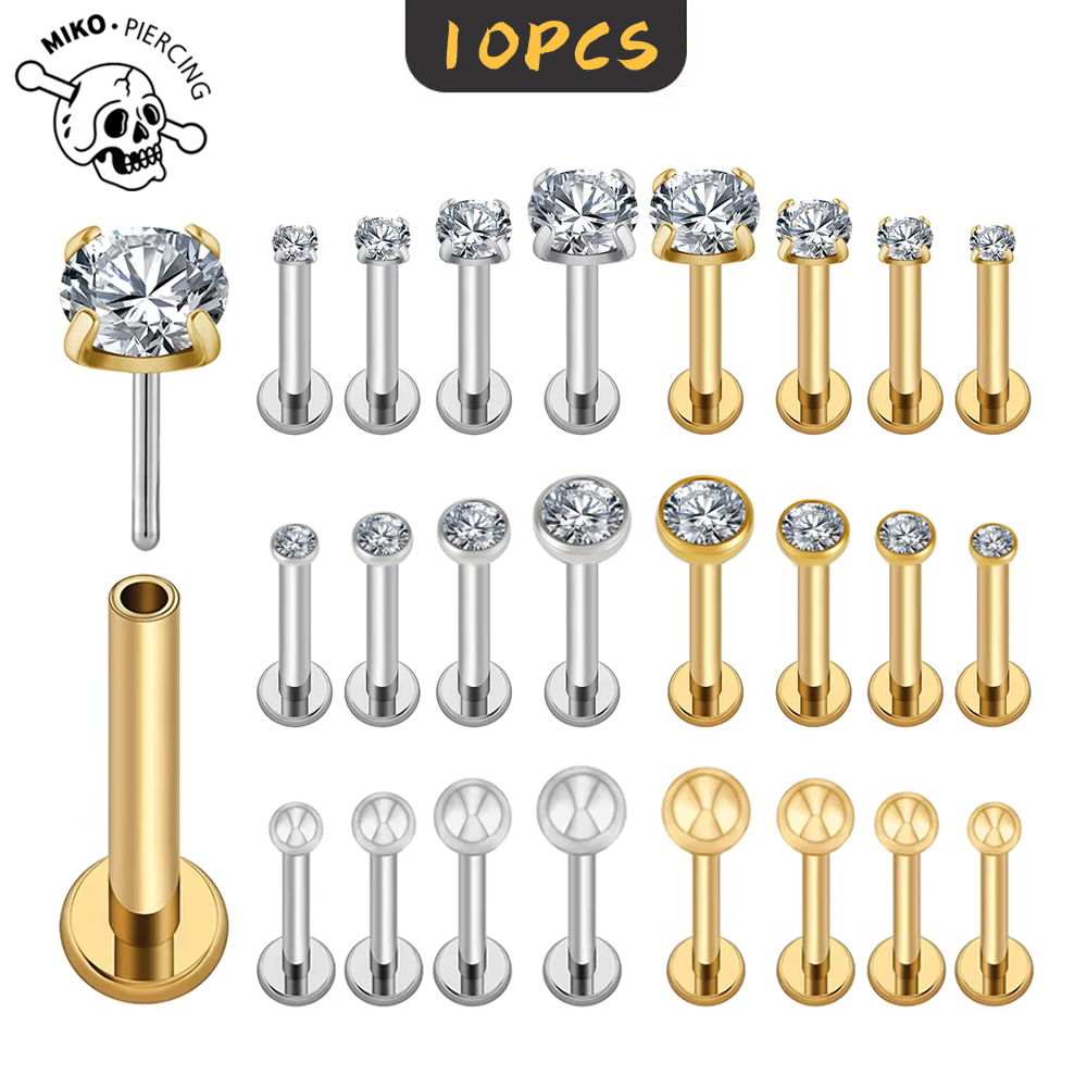 10pcs G23 Titanium 20/18/16g P - Zoor Body Jewelry avaliação e preço