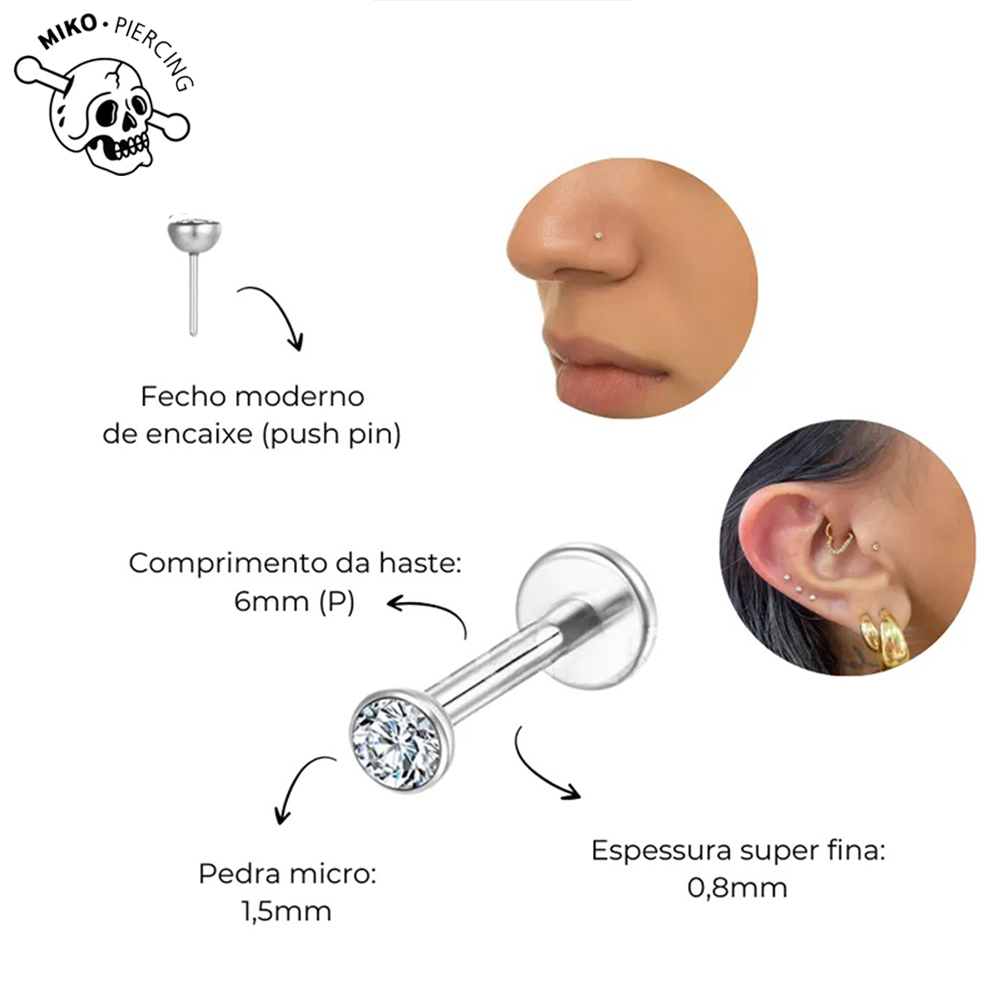10pcs G23 Titanium 20/18/16g P - Zoor Body Jewelry avaliação e preço