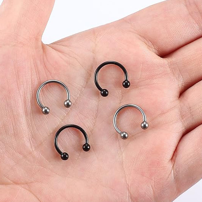 1/5Pcs Titanium Horseshoe Sept - Zoor Body Jewelry avaliação e preço