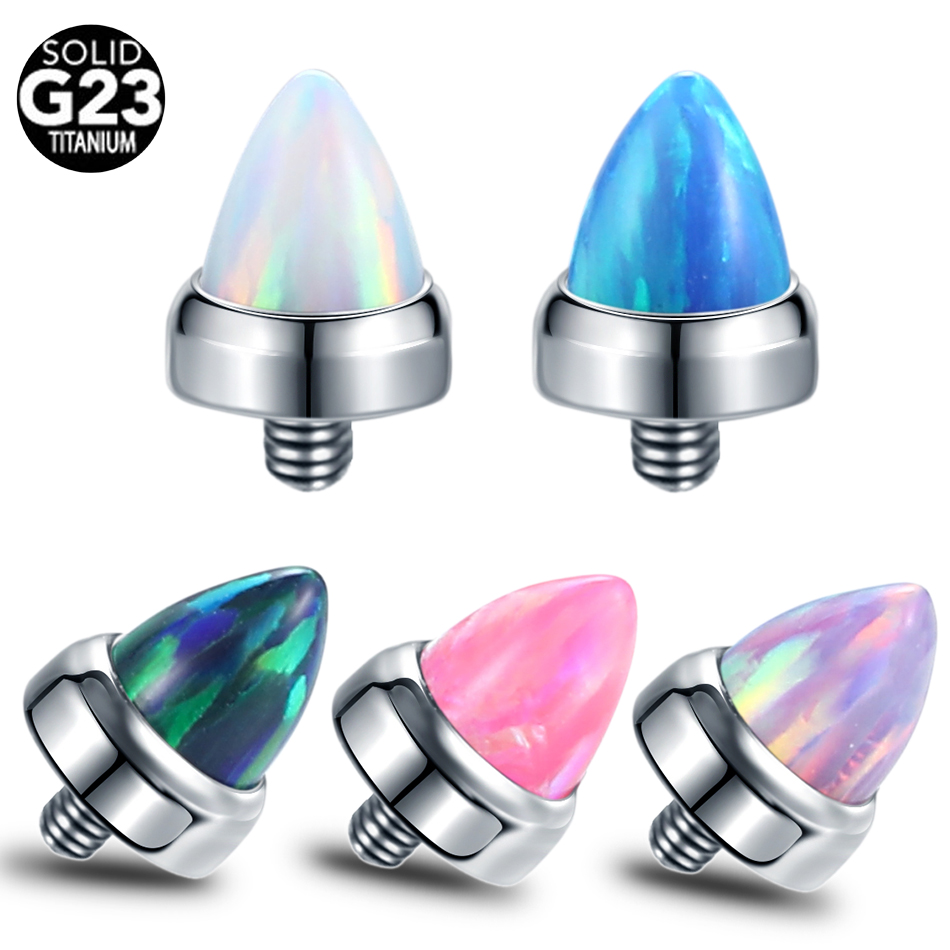 1PC Titanium Claw Set Opal Bul - Body Jewelry Dermal avaliação e preço