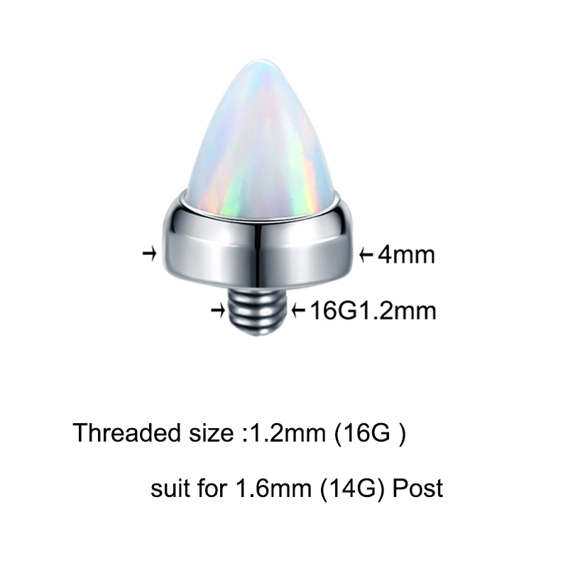 1PC Titanium Claw Set Opal Bul - Body Jewelry Dermal avaliação e preço