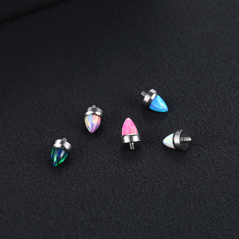 1PC Titanium Claw Set Opal Bul - Body Jewelry Dermal avaliação e preço