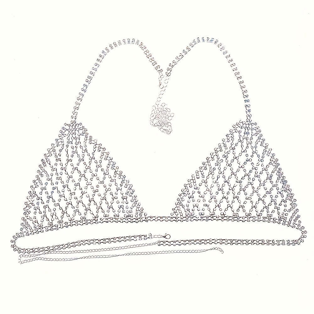 Personalized Sparkling Silvery - Body Jewelry Bra avaliação e preço