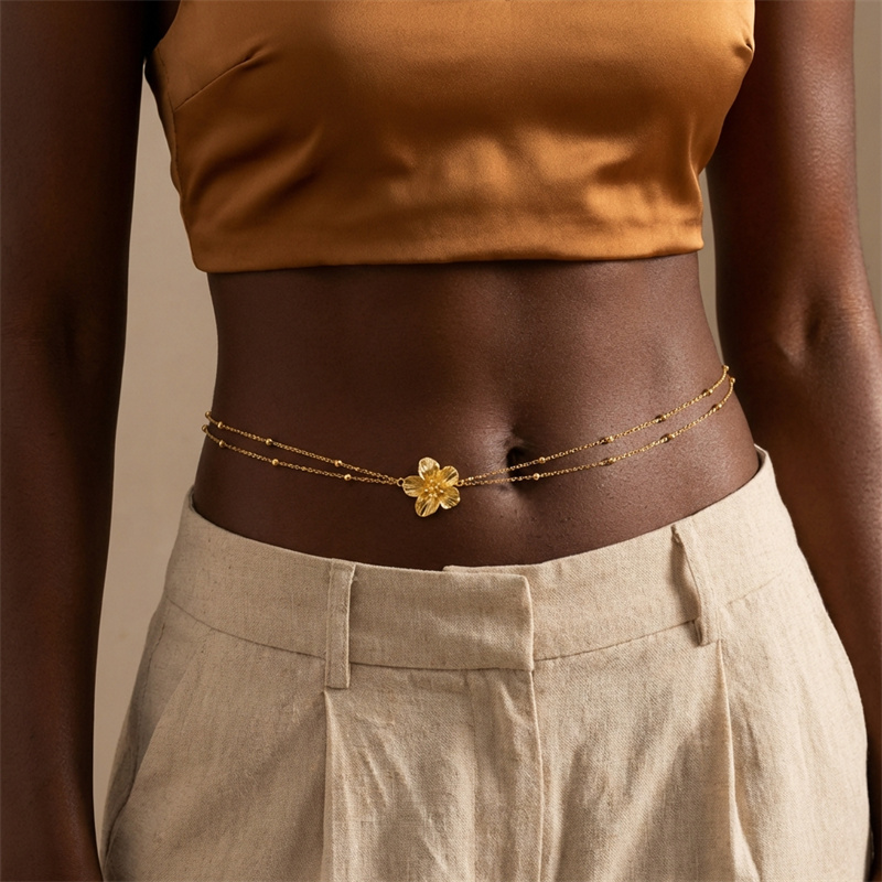 Simple Double Layers Belly Cha - Body Jewelry Online avaliação e preço