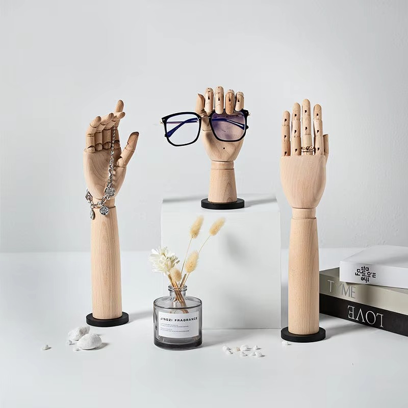 Solid Wood Hand Mannequin Rack - Body Jewelry Store avaliação e preço