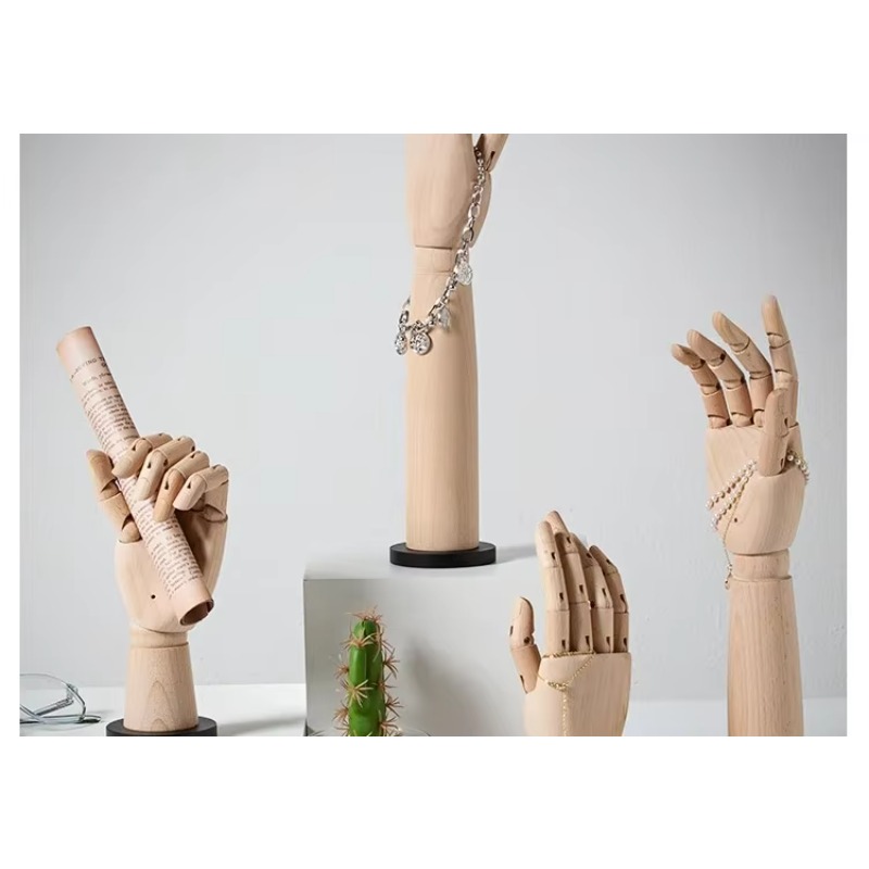 Solid Wood Hand Mannequin Rack - Body Jewelry Store avaliação e preço