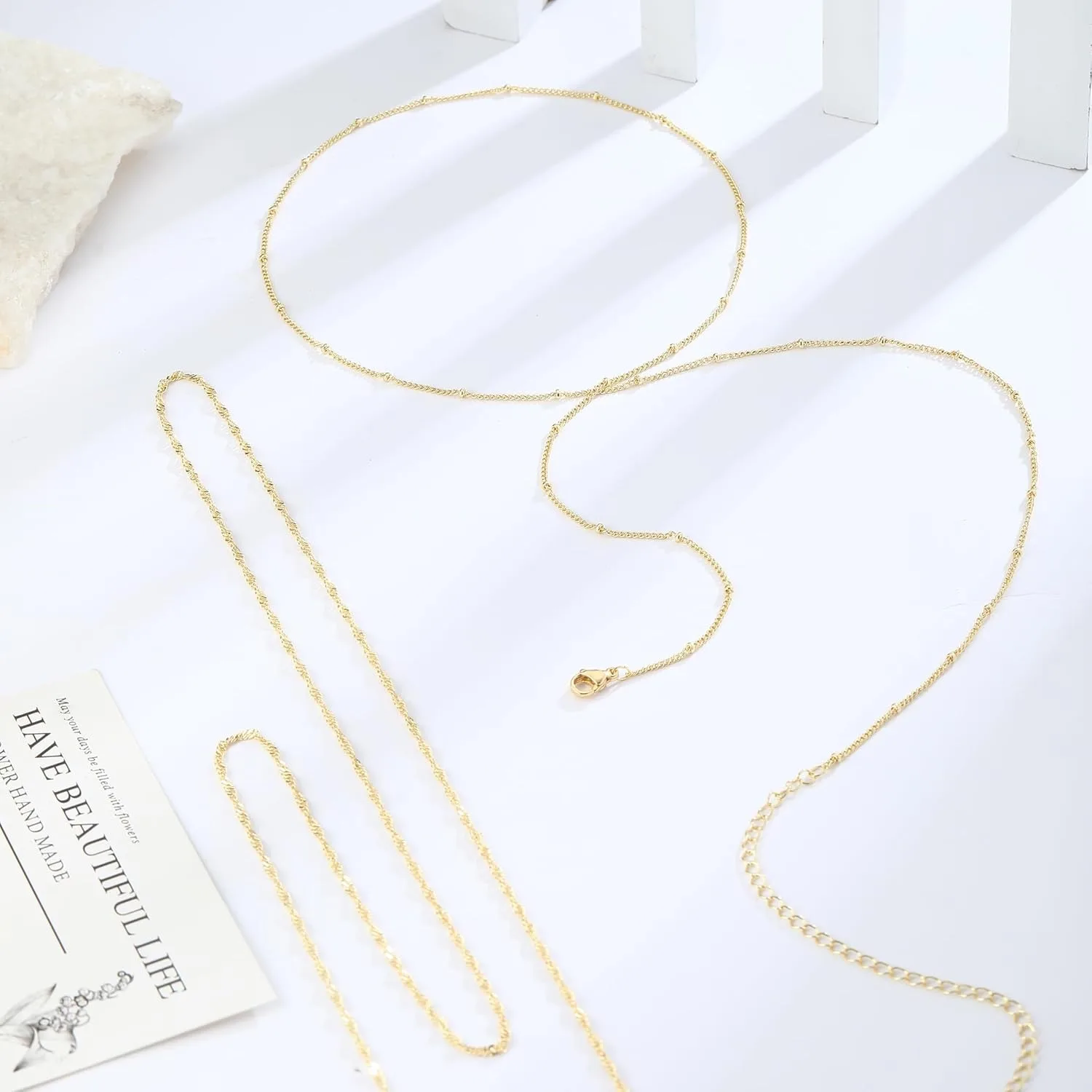 14k Gold Plated 26-33Inch Adju - Body Jewelry Gold Plated avaliação e preço