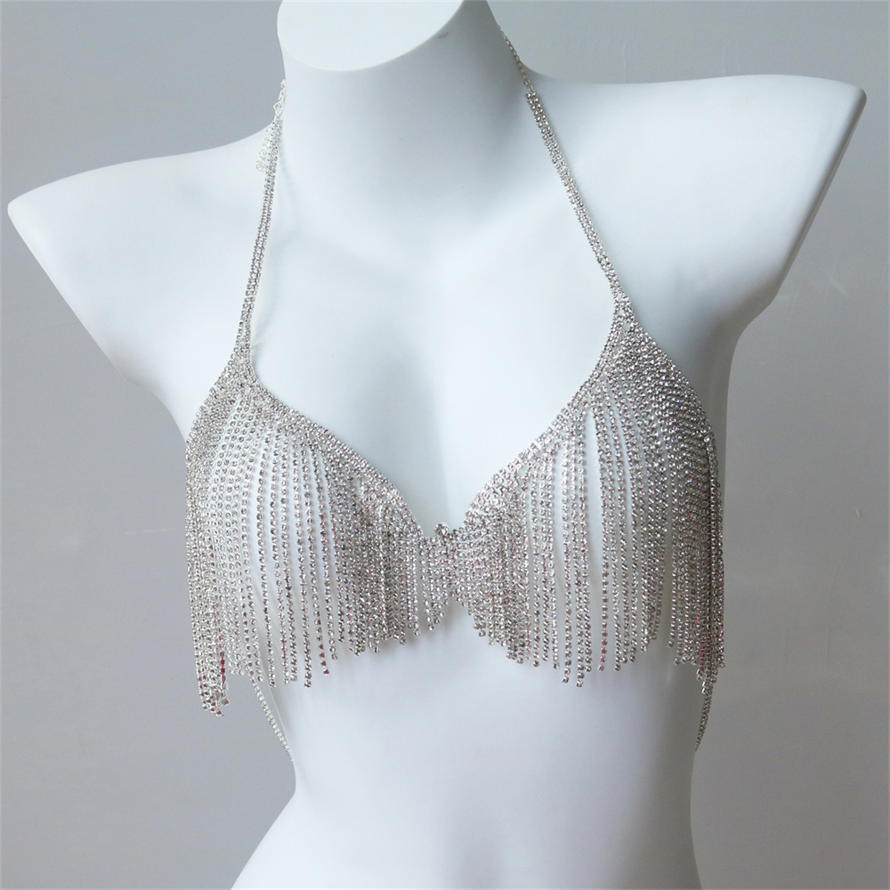 Sexy Shiny Bikini Body Chain L - Body Jewelry Bra avaliação e preço
