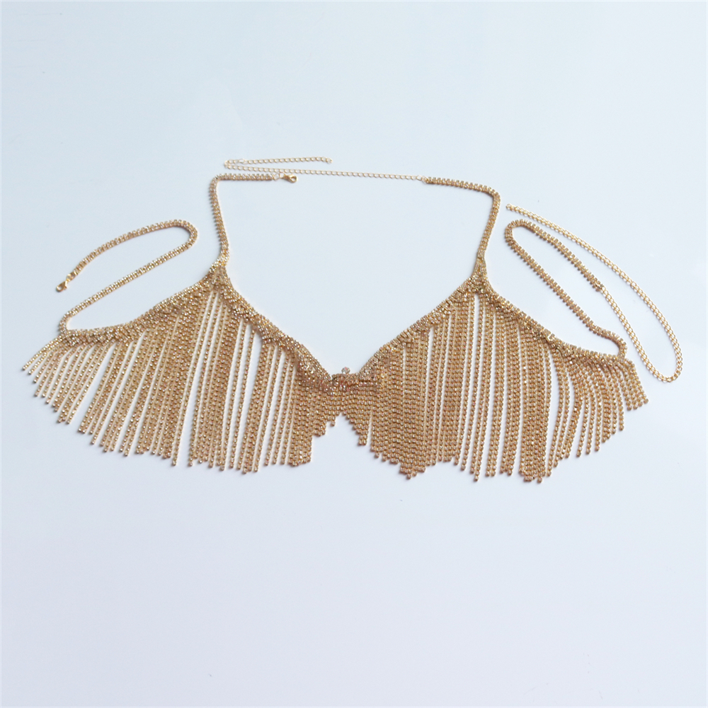 Sexy Shiny Bikini Body Chain L - Body Jewelry Bra avaliação e preço