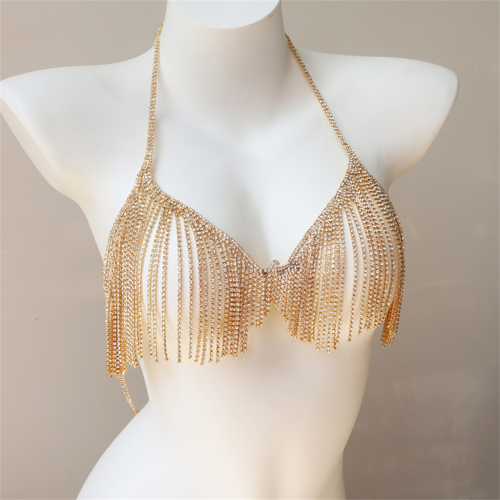 Sexy Shiny Bikini Body Chain L - Body Jewelry Bra avaliação e preço