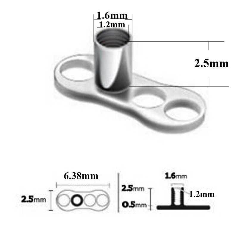 20pcs G23 Solid Titanium & Sur - Body Jewelry Dermal avaliação e preço