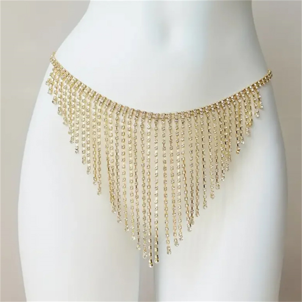 Sexy Crystal Tassel Thong Shor - Body Jewelry Bra avaliação e preço